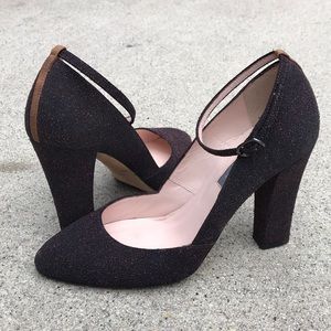 SJP by Sarah Jessica Parker Black Glitter Heels